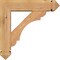 Ekena Millwork Olympic Arts and Crafts Smooth Bracket w/ Offset Brace, Western Red Cedar, 5 1/2"W x 20"D x 20"H BKT0604X20X20OLY03SWR - alternate 4
